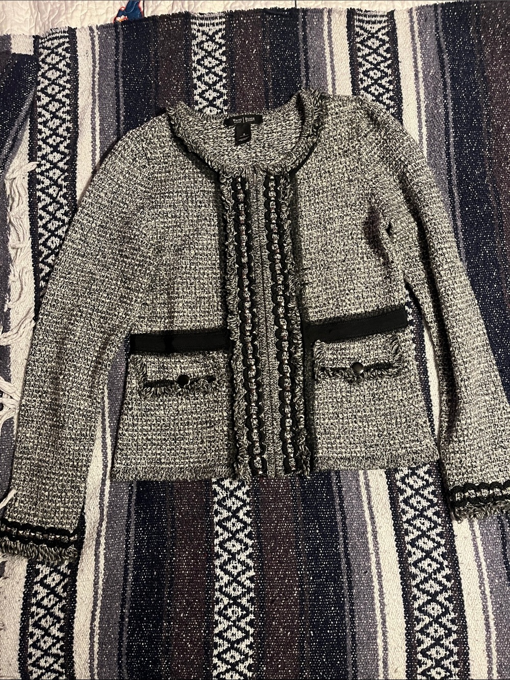 White House Black Market tweed jacket size S